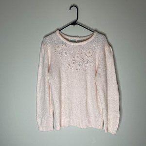 Vintage 80's Light Pink Sweater by Cristina, Size M